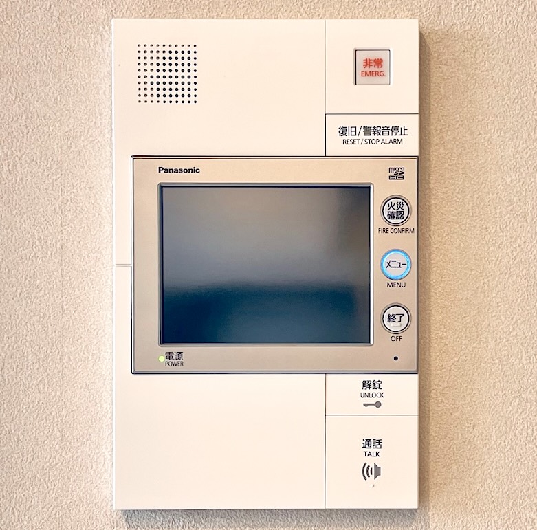 MJR熊本ザ タワー22階中古物件 リビングダイニングルームのハンズフリーインターホン