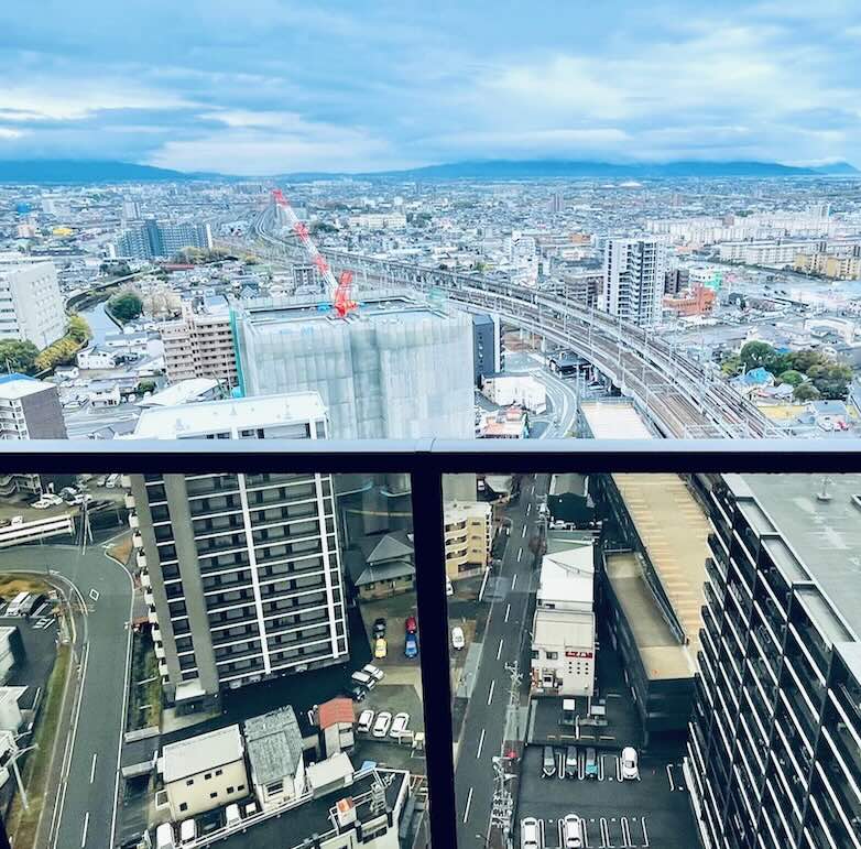 MJR熊本ザ タワー22階 バルコニーからの眺め